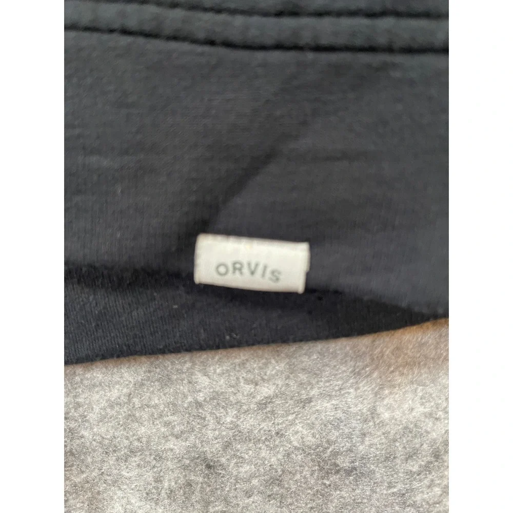 Orvis Classic‎ Collection Mens XXL Black Crewneck Sweatshirt Fleece Pullover